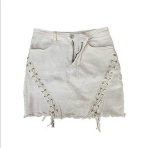White Denim Skirt